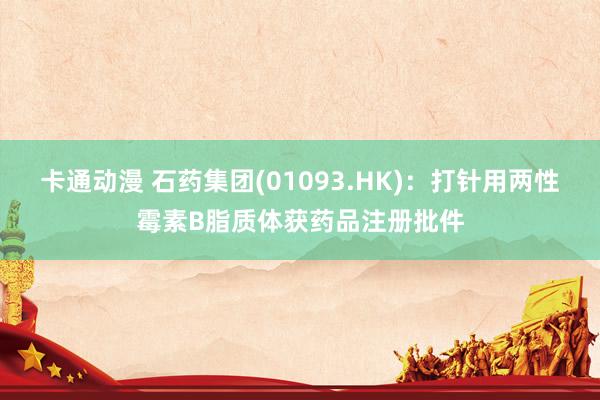 卡通动漫 石药集团(01093.HK)：打针用两性霉素B脂质体获药品注册批件