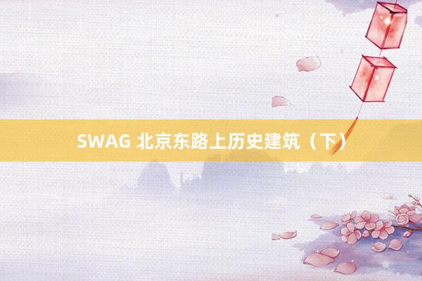 SWAG 北京东路上历史建筑（下）